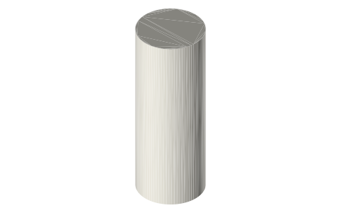 12 oz sleek can (355 ml), isometric render of a generated part