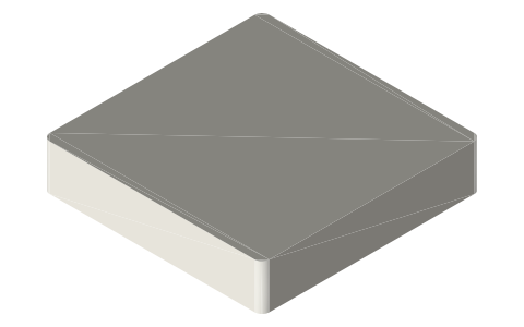 120 mm axial fan, isometric render of a generated part