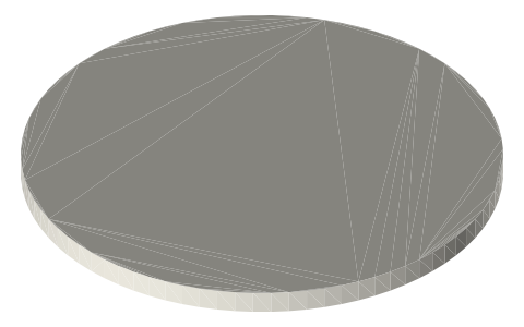 12 V car accessory socket, SAE J563 size A (Ø20.97 mm), isometric render of a generated part