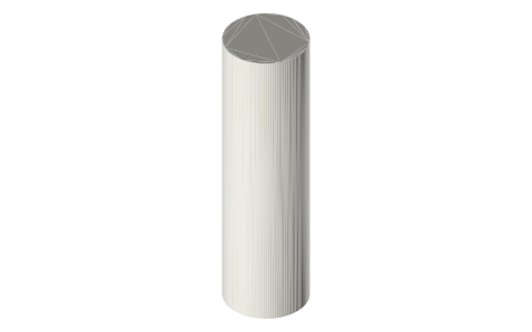 18650 lithium cell, isometric render of a generated part