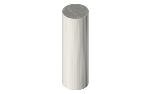 21700 lithium cell, isometric render of a generated part