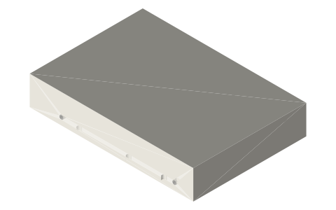 3.5 inch hard drive (SFF-8301), isometric render of a generated part
