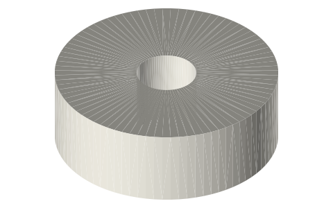 3D-Fuel 1 kg spool (older, non-AMS design), isometric render of a generated part
