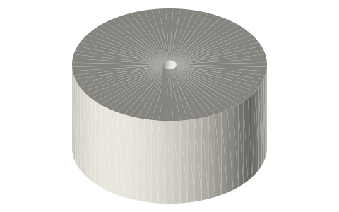 3D-Fuel 25 lb / 11 kg spool, isometric render of a generated part