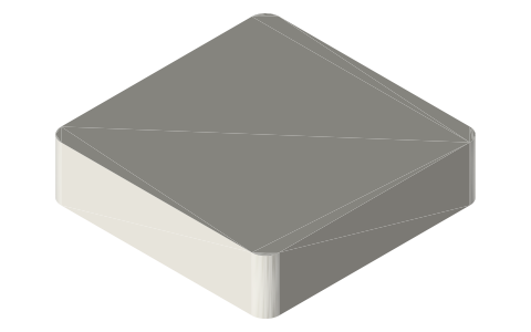 40 mm axial fan, isometric render of a generated part