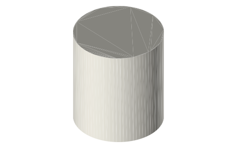 57 mm thermal receipt paper roll (2-1/4 in × 85 ft), isometric render of a generated part