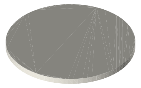 6 V car lighter socket, SAE J563 (Ø21.4 mm), isometric render of a generated part
