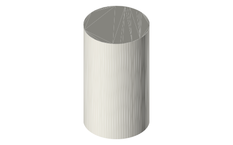 A19 light bulb (E26 base), isometric render of a generated part
