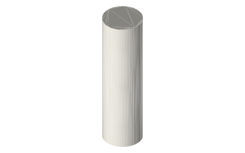 AA battery (LR6), isometric render of a generated part