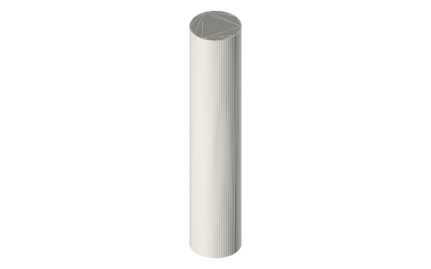 AAAA battery (LR8D425), isometric render of a generated part