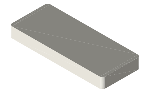 Adafruit Metro Mini 328, isometric render of a generated part