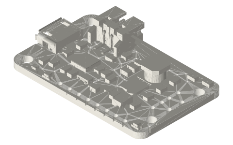 Adafruit LiPo batteries, battery holders, chargers and boost converters, isometric render of a generated part