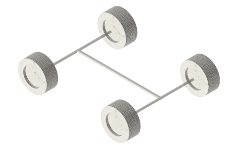 Anti-dive, isometric render of a generated part
