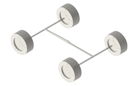 Anti-squat, isometric render of a generated part