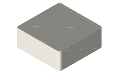Apple Mac mini (M4, 2024), isometric render of a generated part