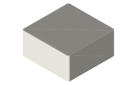 Apple Mac Studio (2025), isometric render of a generated part