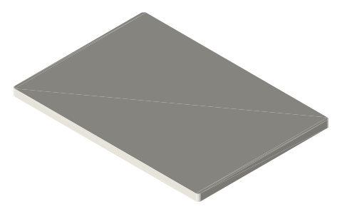 Apple MacBook Air 13-inch (M4 / M5), isometric render of a generated part