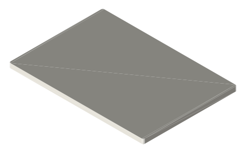 Apple MacBook Air 15-inch (M4 / M5), isometric render of a generated part