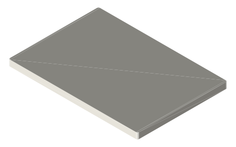 Apple MacBook Pro 16-inch (M5 Pro / Max), isometric render of a generated part