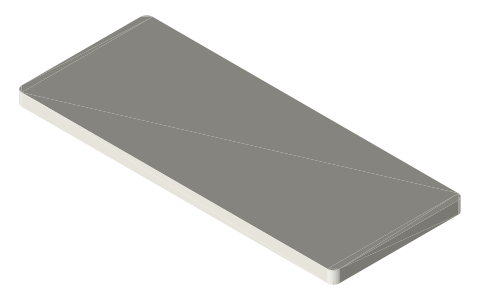 Apple Magic Keyboard with Touch ID (USB-C), isometric render of a generated part