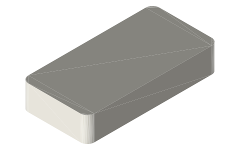 Apple Magic Mouse (USB-C), isometric render of a generated part
