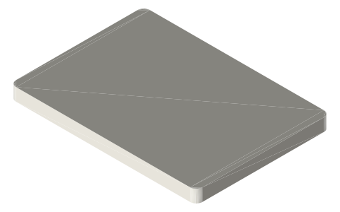 Apple Magic Trackpad (USB-C), isometric render of a generated part