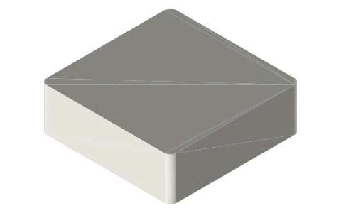 Apple TV 4K (3rd gen, 2022), isometric render of a generated part