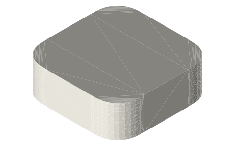 Apple TV 4K (4th generation), isometric render of a generated part