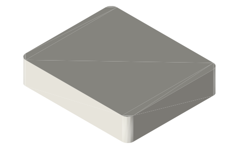 Apple Watch Series 10 / 11 (46 mm), isometric render of a generated part