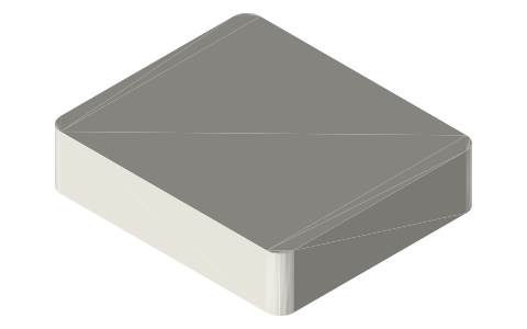 Apple Watch Series 10/11 (42, 46 mm), Ultra 2/3 (49 mm), SE (40, 44 mm), isometric render of a generated part