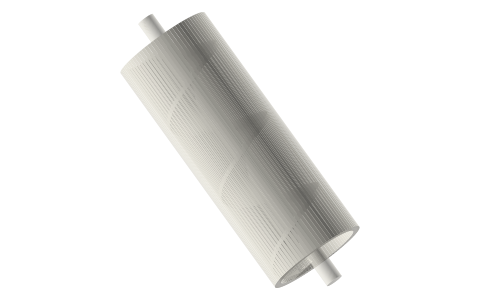 Archimedes' screw (water-raising screw), isometric render of a generated part