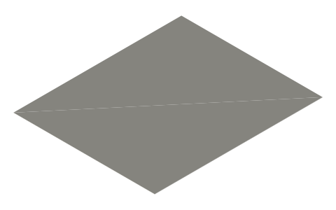 ATOMRC Dolphin 845mm FPV plane, isometric render of a generated part