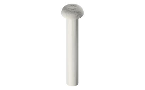Axial AXI235102 screws, M2.5 × 18 mm, isometric render of a generated part