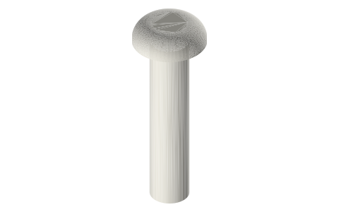 Axial AXI235109 screws, M3 × 14 mm, isometric render of a generated part