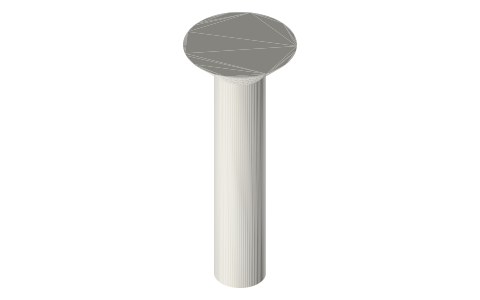 Axial AXI235169 screws, M2.5 × 12 mm, isometric render of a generated part