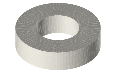 Axial AXIC4406 ball bearing, 7 × 14 × 3.5 mm, isometric render of a generated part
