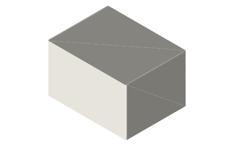 Bambu Lab AMS (first generation), isometric render of a generated part