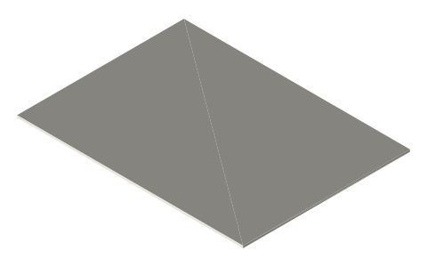BCW 3x4 Topload Card Holder (standard, 35 pt), isometric render of a generated part