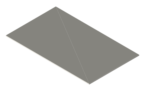 BCW Tall Card Topload Holder (3x5), isometric render of a generated part