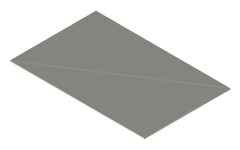 BCW 3x5 Topload Holder, isometric render of a generated part