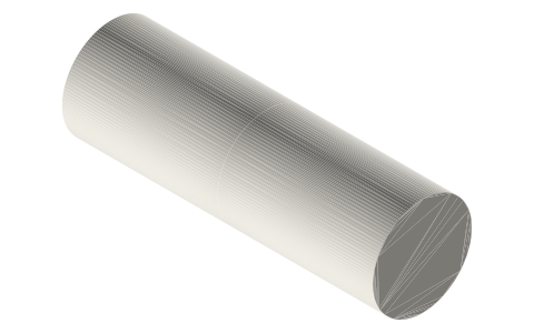 Bicycle handlebar diameters: 22.2, 23.8, 25.4, 26.0, 31.8 and 35.0 mm, isometric render of a generated part
