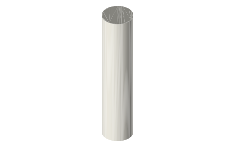Bike handlebar clamp diameter 22.2 mm (BMX / old MTB), isometric render of a generated part