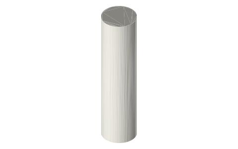 Bike handlebar clamp diameter 25.4 mm (1 in, ISO), isometric render of a generated part