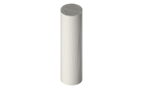 Bike handlebar clamp diameter 26.0 mm (Italian road), isometric render of a generated part