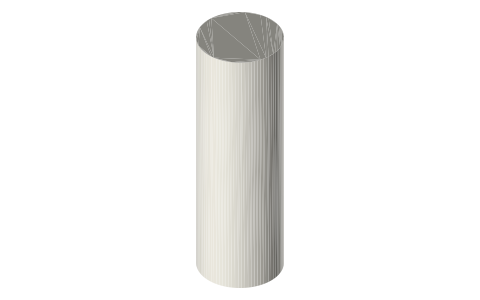 Bike handlebar clamp diameter 31.8 mm (oversize), isometric render of a generated part
