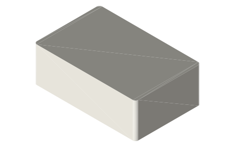 Bosch GBA 18V 2.0Ah battery (Bosch Professional 18V), isometric render of a generated part