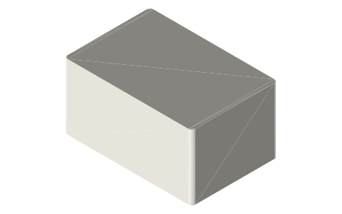 Bosch GBA 18V 4.0Ah battery (Bosch Professional 18V), isometric render of a generated part
