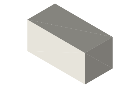 Brick and concrete block sizes: US modular, UK, DIN 105 and CMU 4 to 12 in, isometric render of a generated part