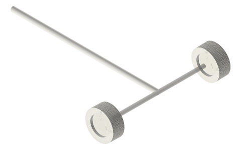 Camber angle, isometric render of a generated part