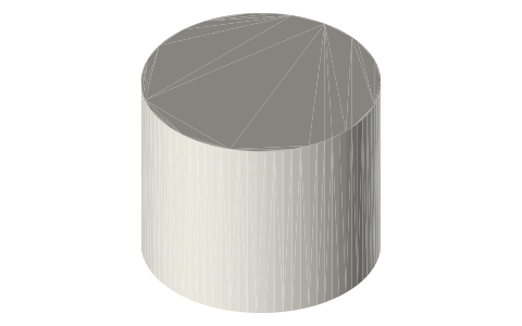 Cambro 1 qt round food storage container (RFSCW1 / RFS1PP), isometric render of a generated part
